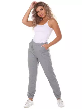 Жен. брюки "арт. 16-0751 Серый меланж" р. 44