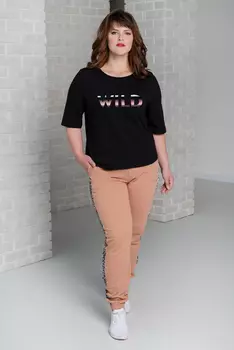 Жен. брюки арт. 19-0346 Бежевый р. 52