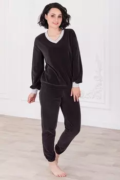 Жен. брюки арт. 19-0375 Темно-серый р. 50