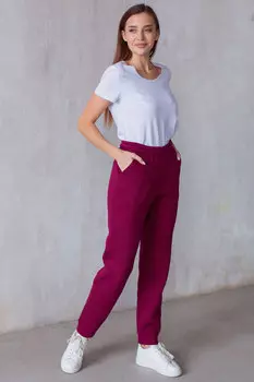 Жен. брюки "арт. 23-0250 Бордовый" р. 42