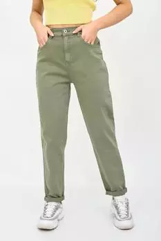 Жен. брюки "Бананы" Зеленый р. 48