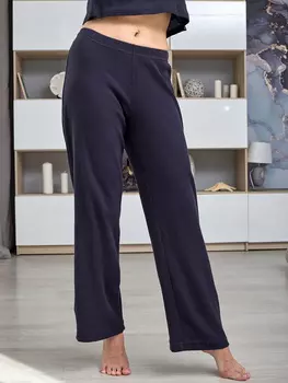 Жен. брюки домашние "арт. 17-0426 Темно-синий" р. 54
