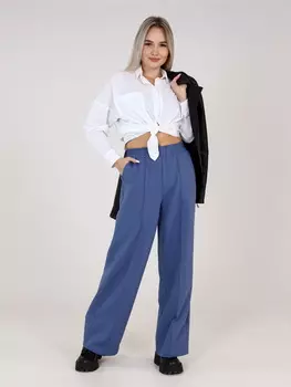 Жен. брюки повседневные арт. 17-0423 Индиго р. 44