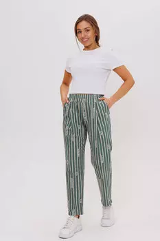 Жен. брюки повседневные "арт. 23-0467 Зеленый" р. 46