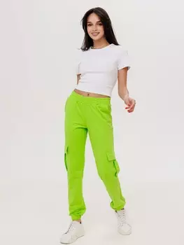 Жен. брюки повседневные арт. 23-0524 Лайм р. 44