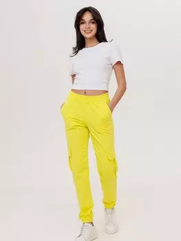 Жен. брюки повседневные арт. 23-0524 Желтый р. 44