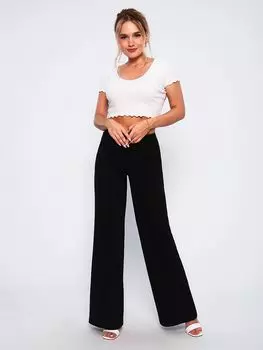 Жен. брюки повседневные "Касси" Черный р. 46