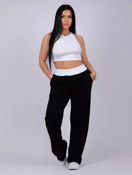 Жен. брюки повседневные "Микси" Черный р. 48