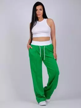 Жен. брюки повседневные "Микси" Зеленый р. 44