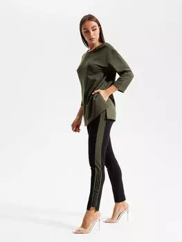 Жен. брюки повседневные "Селена" Хаки р. 48