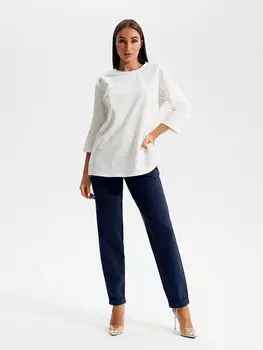 Жен. брюки повседневные "Жаклин" Синий р. 48