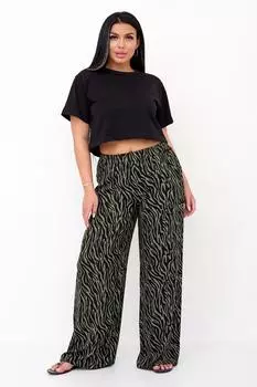 Жен. брюки повседневные "Жара" Зеленый р. 52