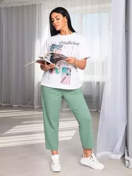 Жен. брюки "Ривьера" Олива р. 50