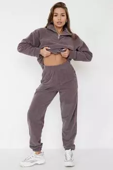 Жен. брюки спортивные "Микс" Баклажан р. 58