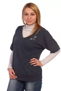 Жен. джемпер арт. 16-0457 Темно-синий р. 50