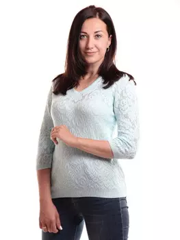 Жен. джемпер арт. 17-0035 Ментоловый р. 46