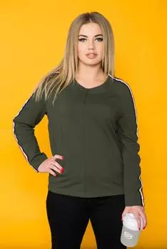 Жен. джемпер "арт. 19-0245 Хаки" р. 42