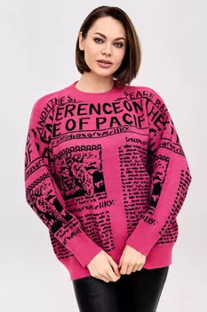 Жен. джемпер "Ретро" Фуксия р. 52