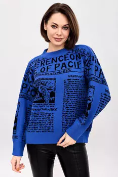 Жен. джемпер "Ретро Синий" р. 54