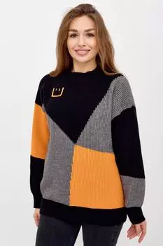 Жен. джемпер "Смайл" Черный р. 48-54