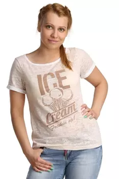 Жен. футболка арт. 16-0177 Молочный р. 46