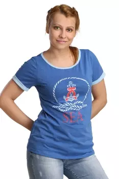Жен. футболка "арт. 16-0187 Синий" р. 44