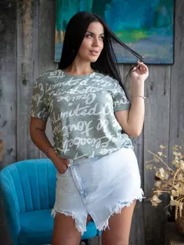 Жен. футболка "арт. 17-0241 Хаки" р. 62