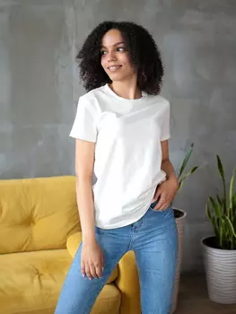 Жен. футболка арт. 17-0247 Молочный р. 58