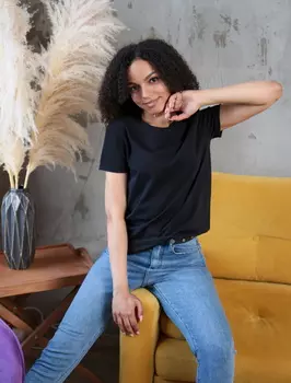 Жен. футболка арт. 17-0248 Черный р. 58