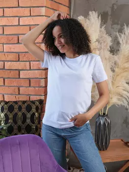 Жен. футболка арт. 17-0249 Белый р. 46