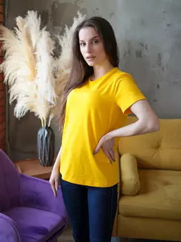 Жен. футболка арт. 17-0249 Желтый р. 42