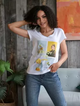 Жен. футболка "арт. 17-0259 Белый" р. 46