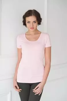 Жен. футболка "арт. 19-0033 Розовый" р. 42