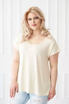 Жен. футболка арт. 19-0147 Экрю р. 56