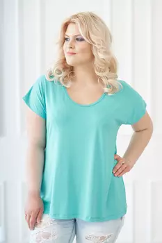 Жен. футболка арт. 19-0147 Ментол р. 58