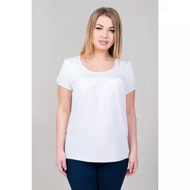 Жен. футболка арт. 19-0275 Белый р. 54