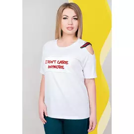 Жен. футболка арт. 19-0288 Белый р. 52