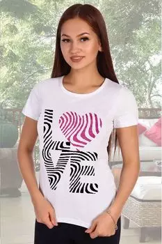 Жен. футболка арт. 25-0212 Белый р. 42