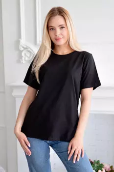 Жен. футболка "Базовая" Черный р. 52