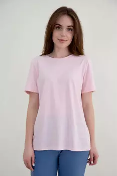 Жен. футболка "Базовая" Розовый р. 54