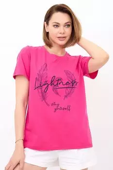 Жен. футболка "Дыхание" Малиновый р. 54