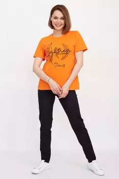 Жен. футболка "Дыхание" Оранжевый р. 54