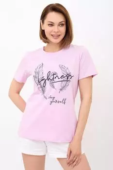 Жен. футболка "Дыхание Розовый" р. 54