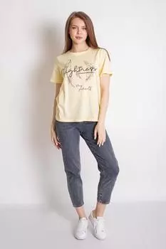 Жен. футболка "Дыхание" Желтый р. 52