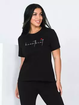Жен. футболка "Джой" Черный р. 56