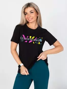 Жен. футболка "Экстра Черный" р. 50