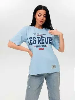 Жен. футболка "Кантри" Голубой р. 56