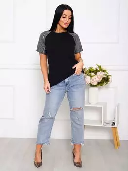 Жен. футболка "Мелани" Черный р. 54