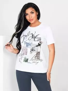 Жен. футболка "Мемори" Белый р. 50