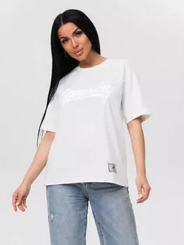 Жен. футболка "Плейс" Экрю р. 50